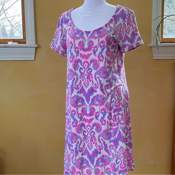 Lilly Pulitzer Tammy Amethyst Beach Purple Pink Short Sleeve Medium - Picture 3 of 10